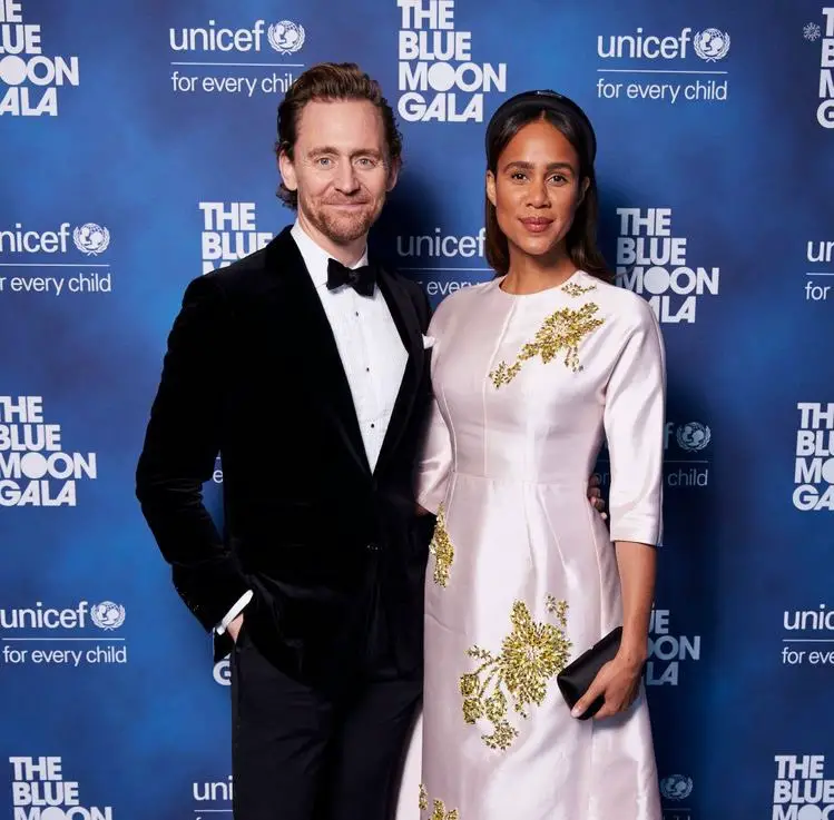 Zawe Ashton and her fiance Tom Hiddleston at an event.