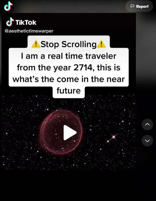 aesthetictimewarper telling they are real time traveler.