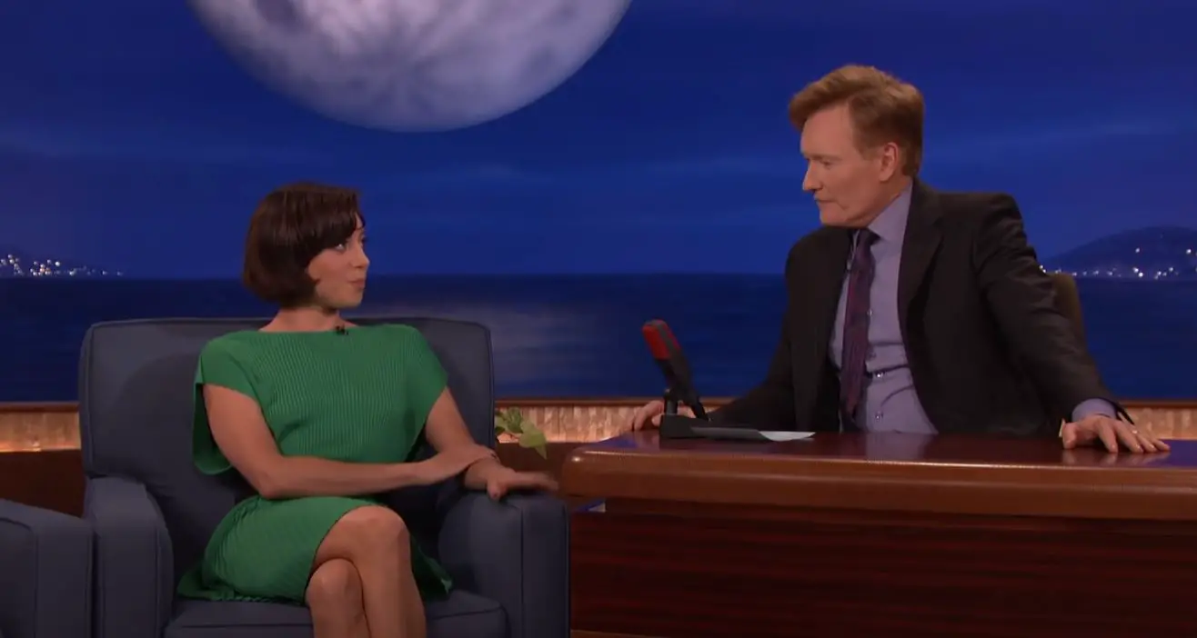 Aubrey Plaza talking about her awkwardness with Conan O'Brien in 2016.