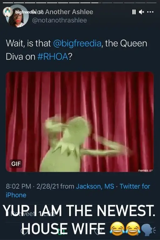 Big Freedia's RHOA announcement on Instagram story