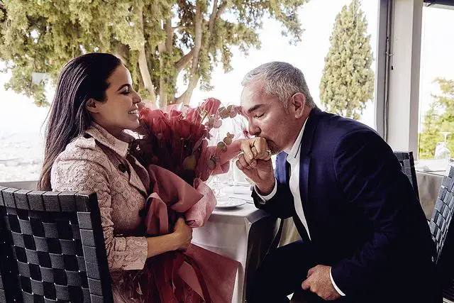 Cesar Millan proposing to his current partner Jahira Dar.