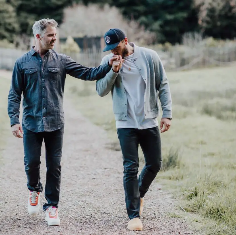 Colton Underwood with his fiance Jordan C. Brown.