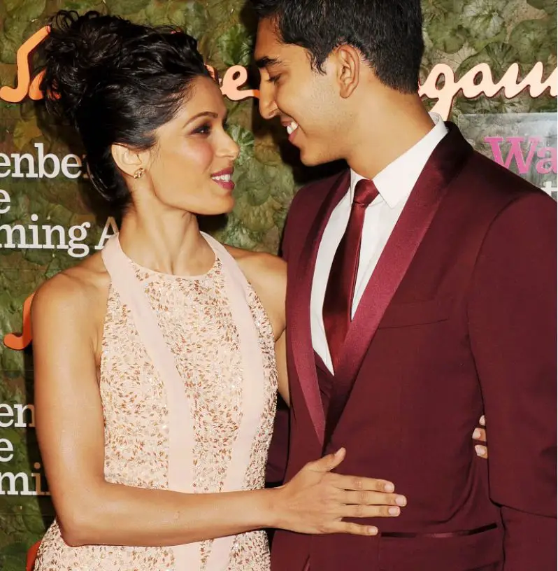 Freida Pinto and Dev Patel
