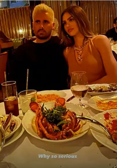 Scott Disick and Amelia Hamlin. (Source: Scottâ€™s IG Stories)