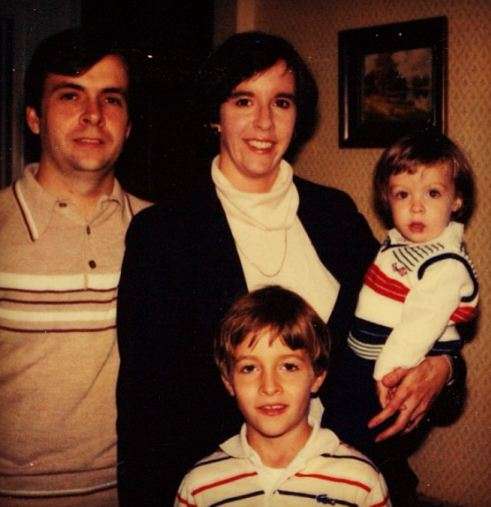 Derek Waters his parents and elder brother Justin.