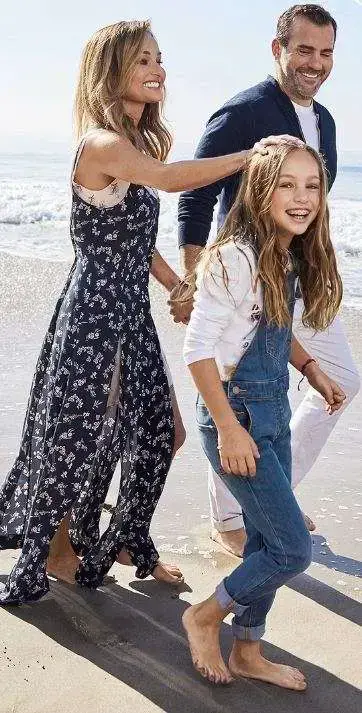 Giada De Laurentiis with daughter Jade and boyfriend Shane Farley in 2018