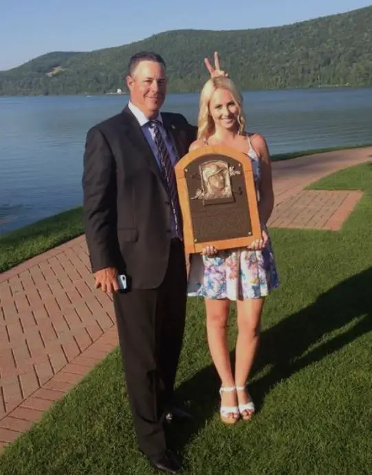 Greg Maddux with his daughter Paige Maddux.