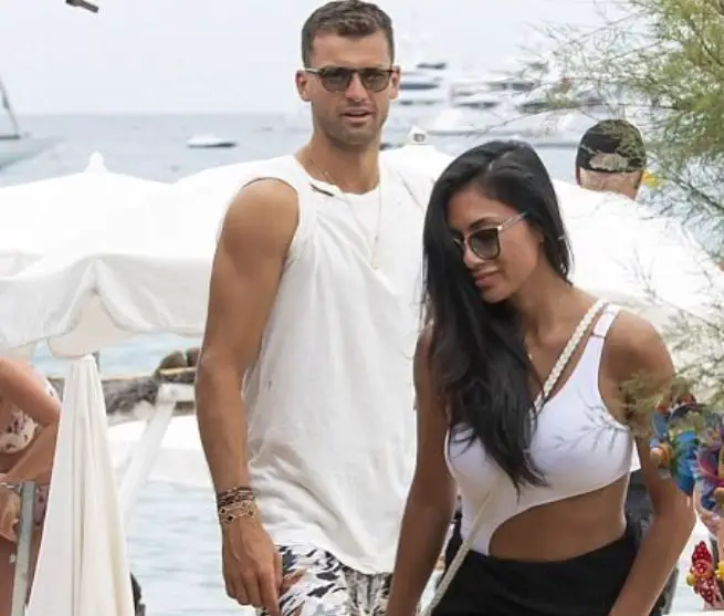 Grigor Dimitrov with his ex girlfriend Nicole