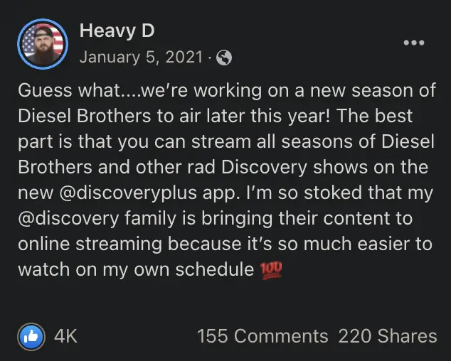 Heavy D's announcement about 'Diesel Brothers' season 8 seemingly confirming the show isn't canceled.