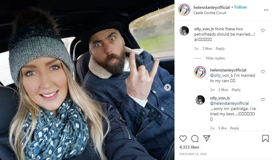 Helen Stanley Drives Car With Boyfriend, Anthony Partridge