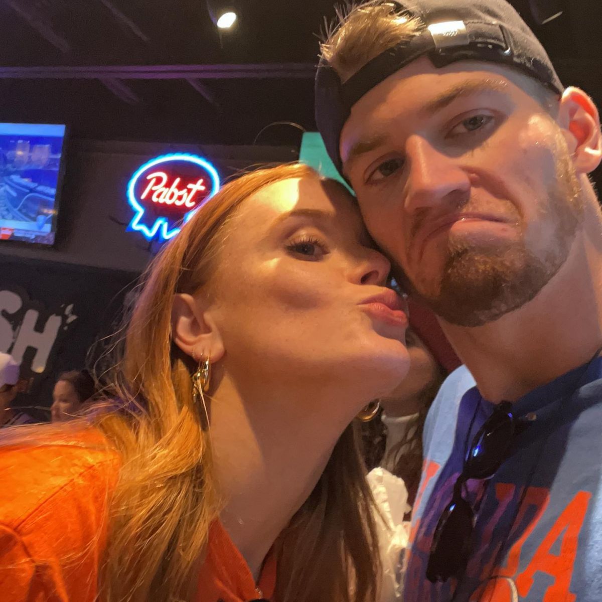 Abigail Cowen with her boyfriend, Danny Griffin.