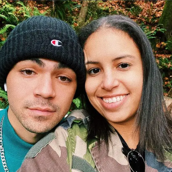 Adam Irigoyen with his girlfriend, Brielle Honorat.