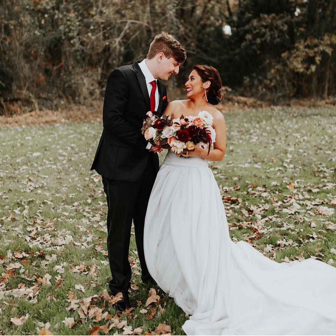 Alpharad with his ex wife, Fiorella Zoll, on their wedding day in November 2018.
