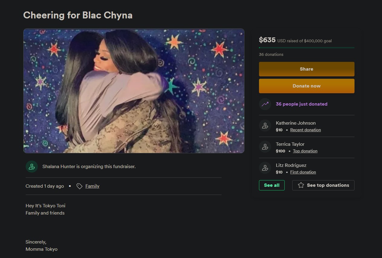Blac Chyna's mom Tokyo Toni started a GoFundMe to cover the legal fees for a new trial against the Kardashians.