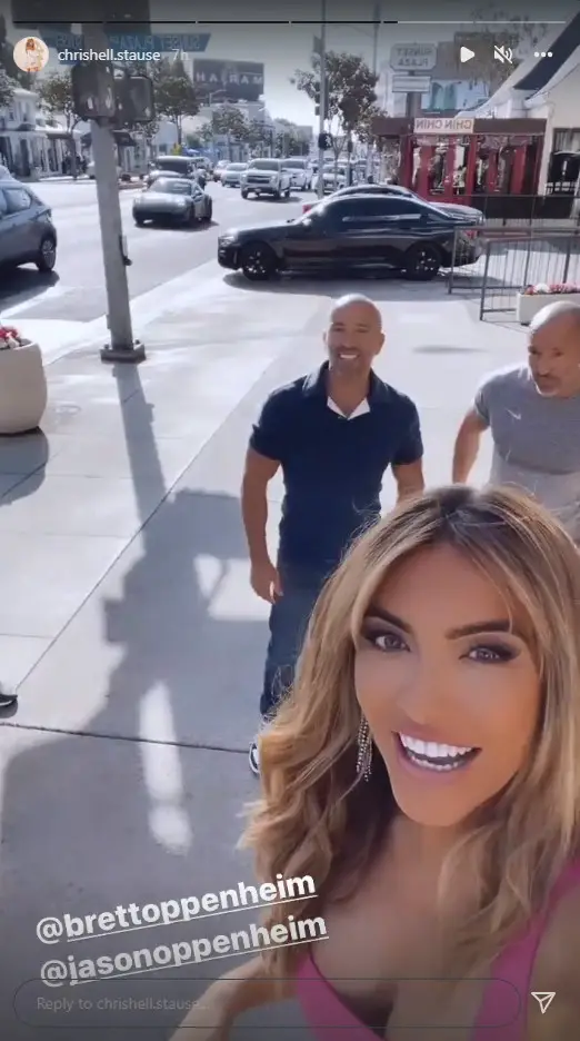 Chrishell Stause reunites with ex boyfriend Jason Oppenheim for his 45th birthday in April 2022.