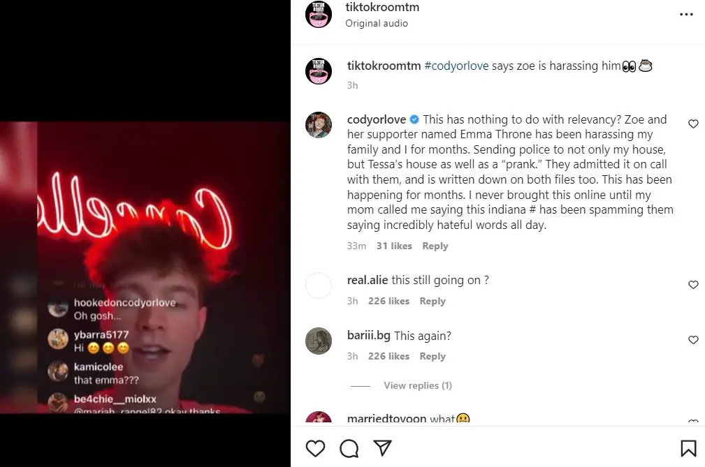 Cordy Orlove accused Zoe LaVerne of harrasment