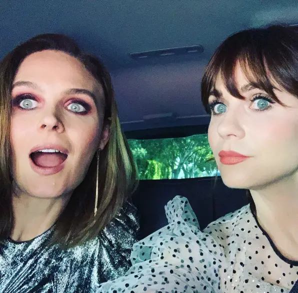 Emily Deschanel and her sister, Zooey Deschanel.