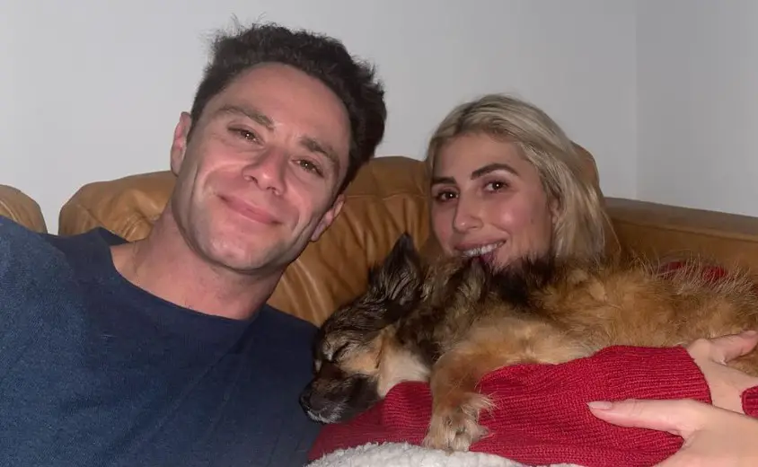 Emma Slater with her estranged husband, Sasha Farber, in December 2021.