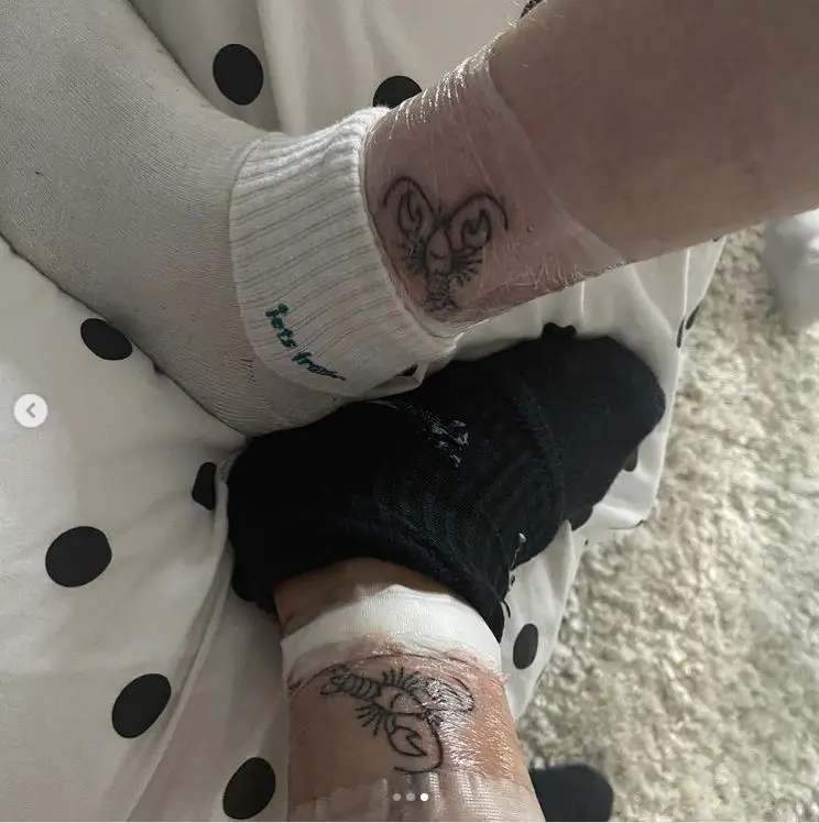 Ethan Payne and girlfriend show off their matching tattoos