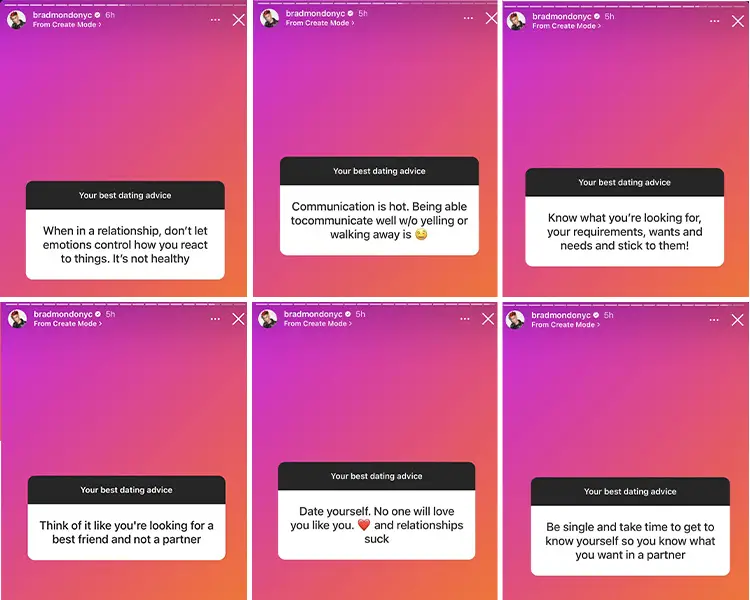 Fans and followers of Brad Mondo gave their best dating advice to the hairstylist