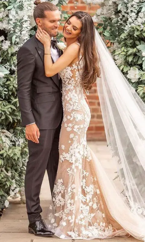 A photo of Gaz Beadle and his wife, Emma McVey, from their wedding.