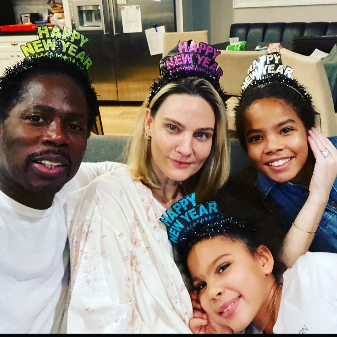 Harold Perrineau with his wife Brittany Perrineau and two younger daughters, Wynter Aria and Holiday Grace.