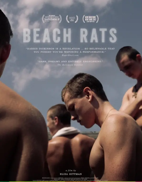 Harris Dickinson as Frankie, a gay 19 year old in Beach Rats