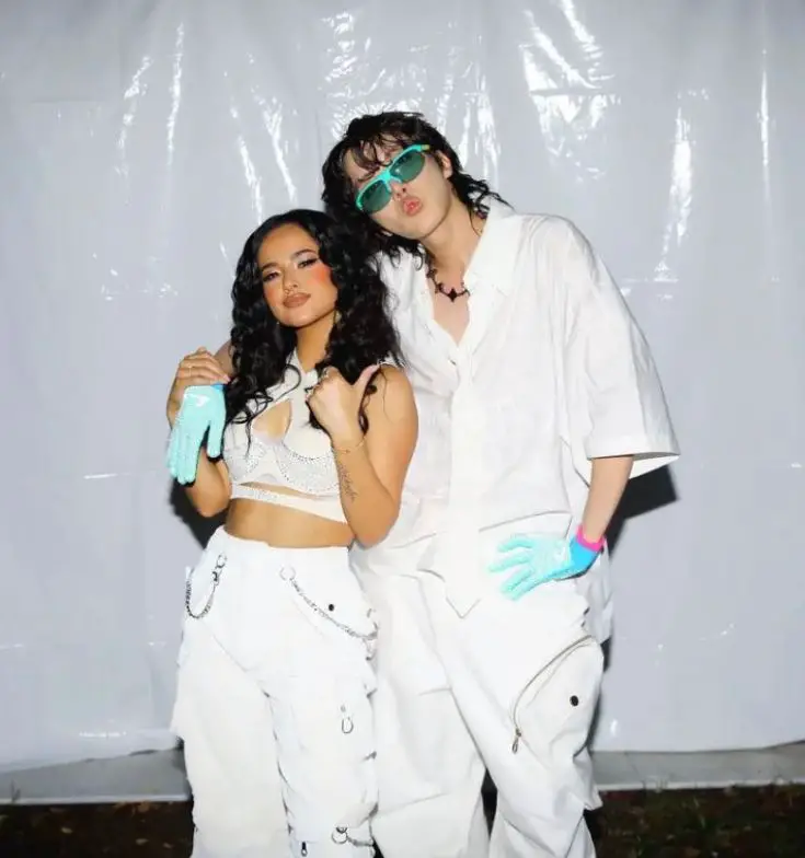 J-Hope and Becky G at the Lollapalooze festival