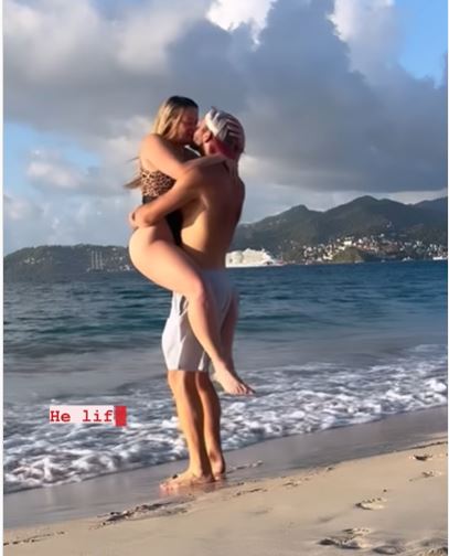 Jamie Otis and her husband during the eight anniversary getaway