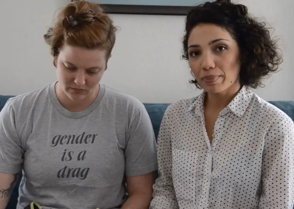 Jasika Nicole and her wife talking about her latest sewing project