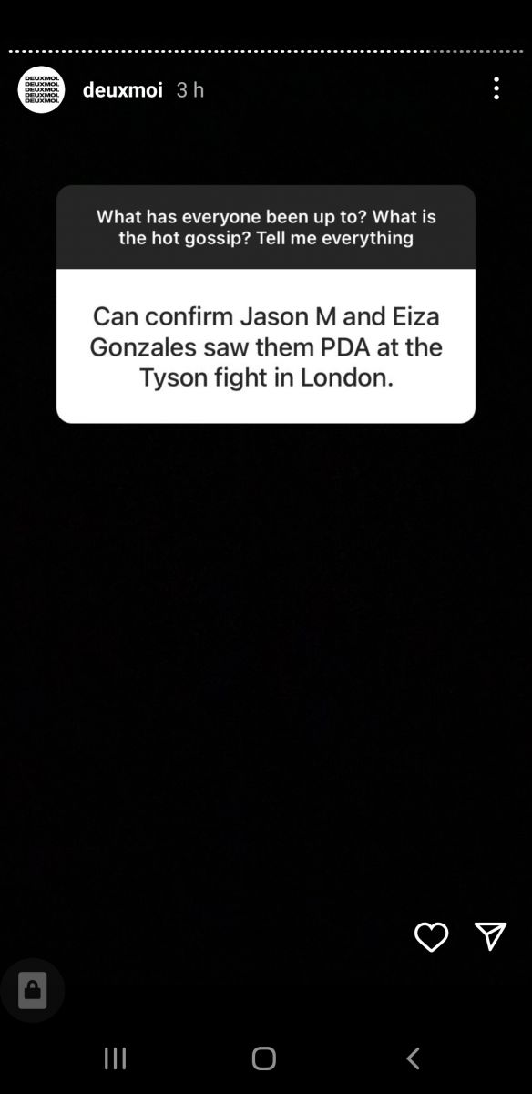 Anonymous tipper on Deux Moi confirms Jason Momoa and Eiza Gonzalez's dating rumors.