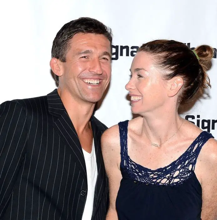 Julianne Nicholson thanks her husband for everything he does.