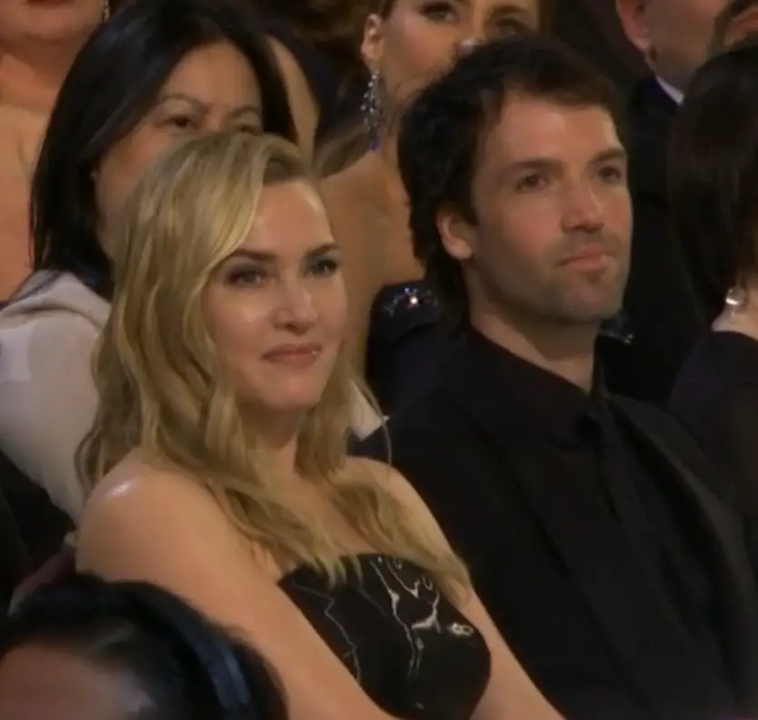 Kate Winslet with her third husband, Edward Abel Smith, at the 2016 Oscars.