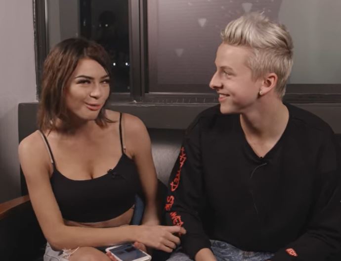 Kristin Hancher and her former boyfriend during an interview with ASide