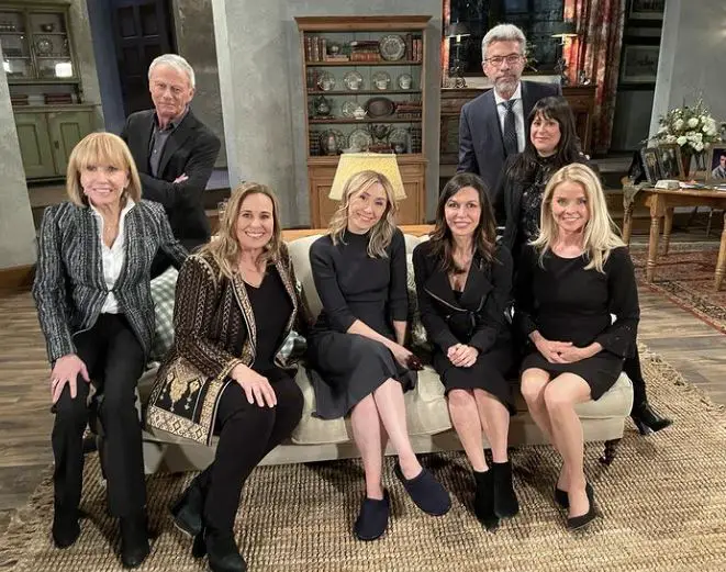 Kristina Wagner with the cast members of General Hospital