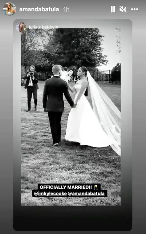 Amanda Batula broke the news of her wedding through Instagram Stories