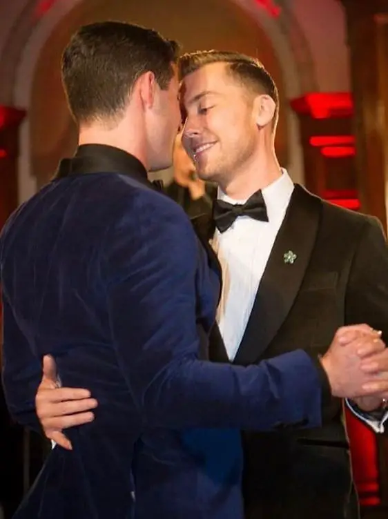 Lance Bass and his husband on their wedding day