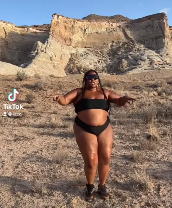 Lizzo dancing to her new song 'About Damn Time'