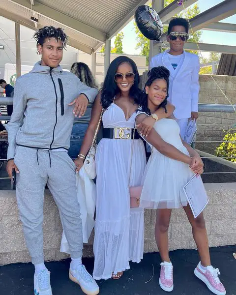 Malaysia Pargo, whose real name is Laquisha Pargo, with her three children.