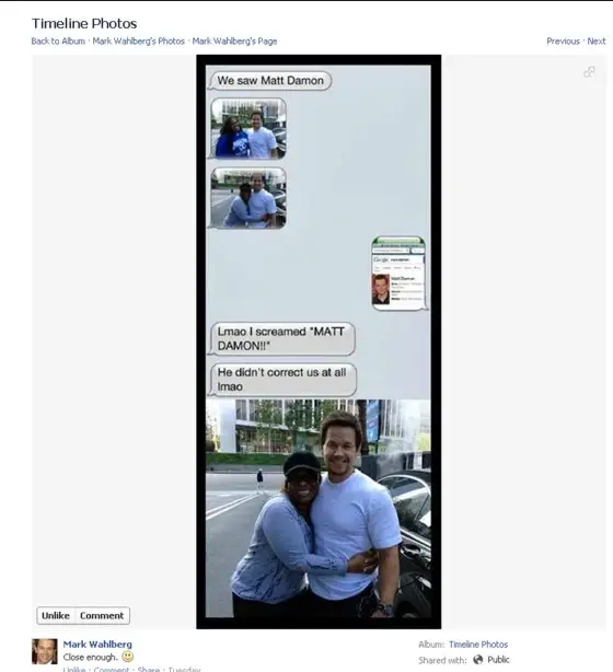 Mark Wahlberg shared a conversation about a fan mistaking him for Matt Damon.