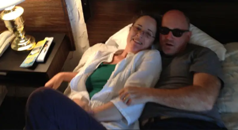 Marshall Crenshaw with his wife, Iona Crenshaw, in 2012.