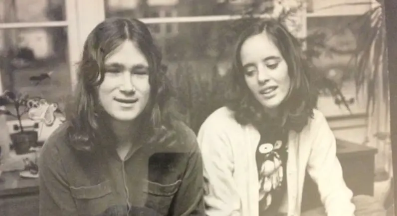 Marshall Crenshaw with his wife, Iona Crenshaw, in 1975.