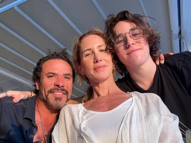 Michael Irby with his wife, Susan Elena Matus (middle), and son Adison James Bear Irby (right).