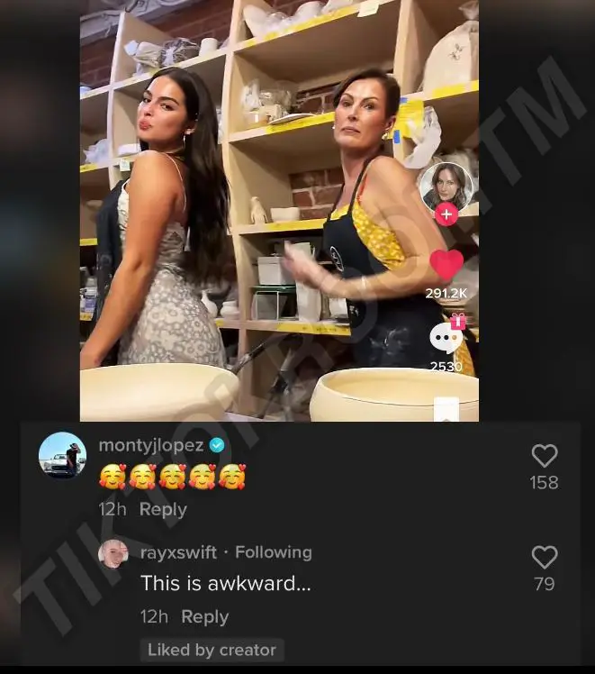 Monty Lopez commenting on his former wife, Sheri Easterling's TikTok video