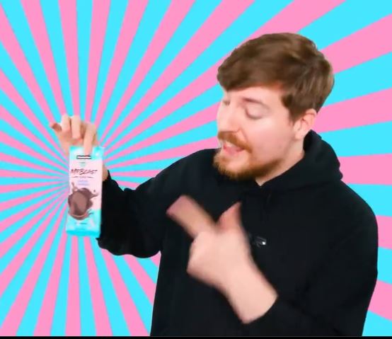 A snippet from Mr Beast's rejected TV commercial for his Feastables chocolates