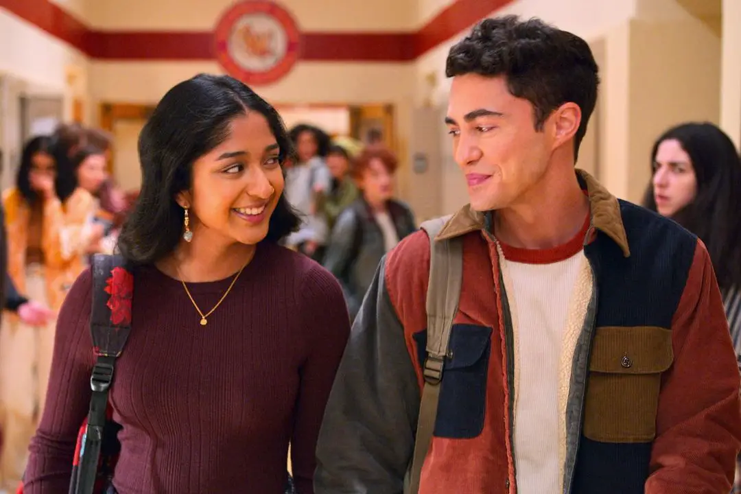 Anirudh Pisharod, a new addition to the Never Have I Ever cast for season 3, with Maitreyi Ramakrishnan.