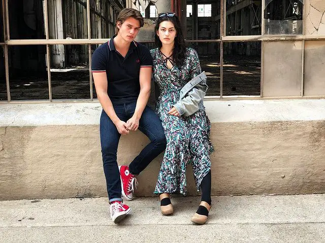 Nicholas Galitzine with his once rumored girlfriend, actress Lilly Kay, in August 2018.