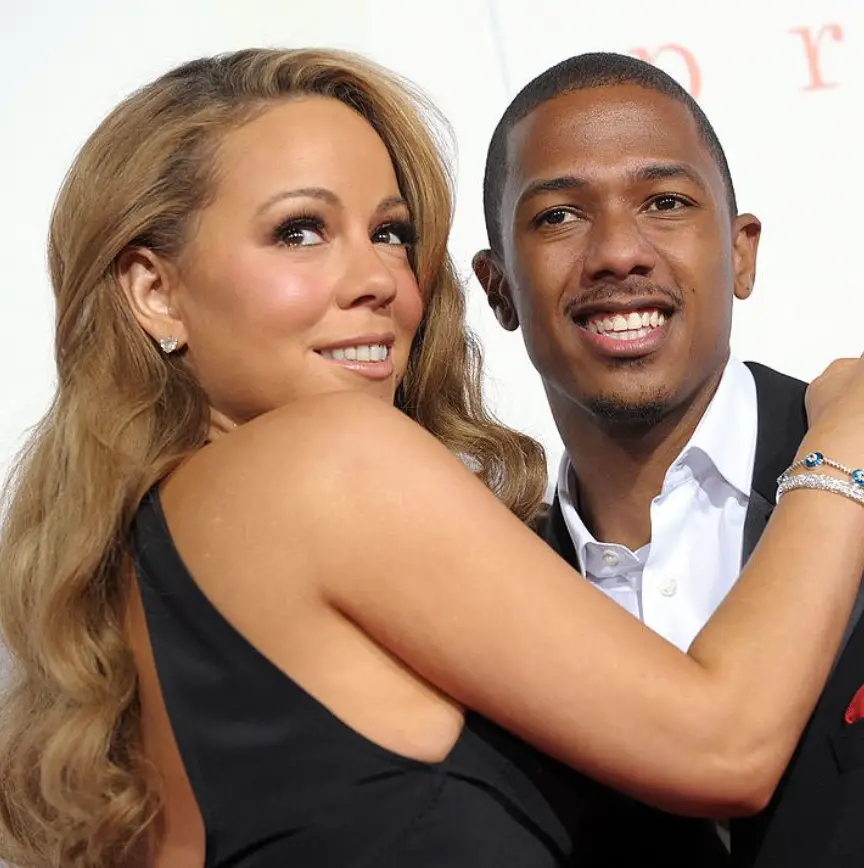 Nick Cannon with his ex wife, Mariah Carey.