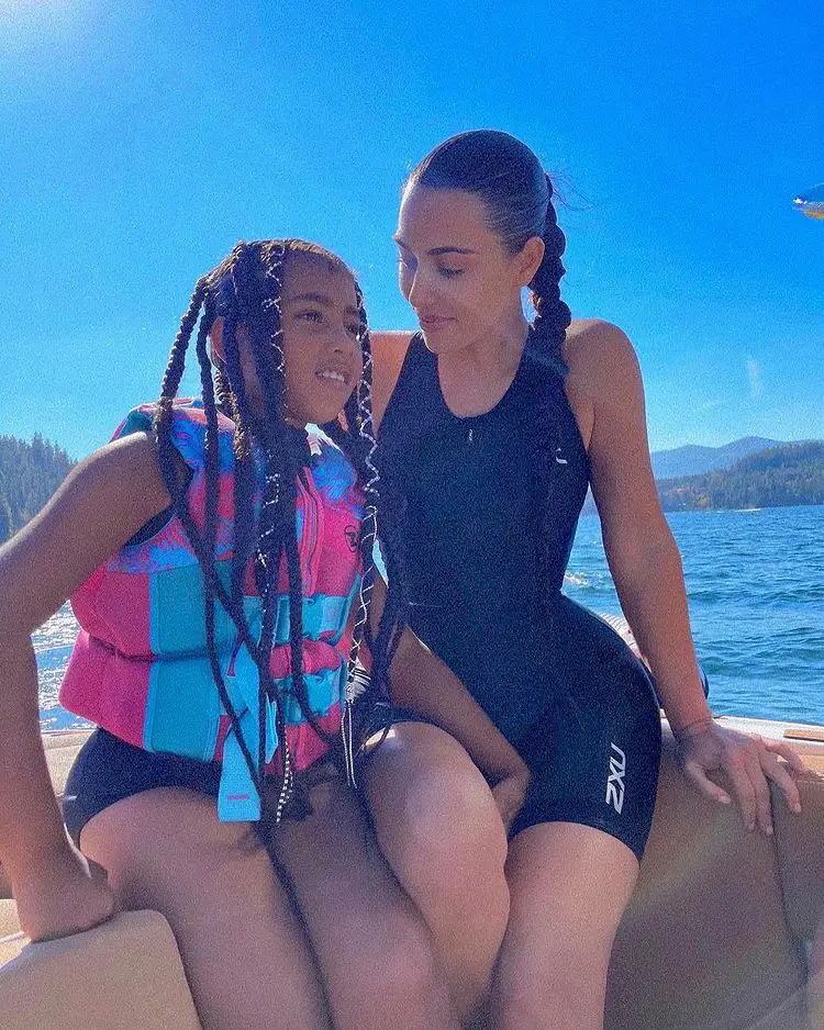 North West, who celebrates her birthday on June 15, with her mother, Kim Kardashian.