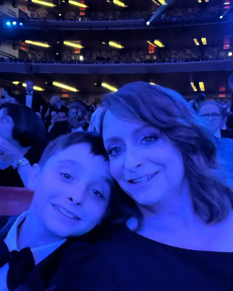 Rachel Dratch with her son, Eli Benjamin Wahl, at the 2022 Tony Awards.